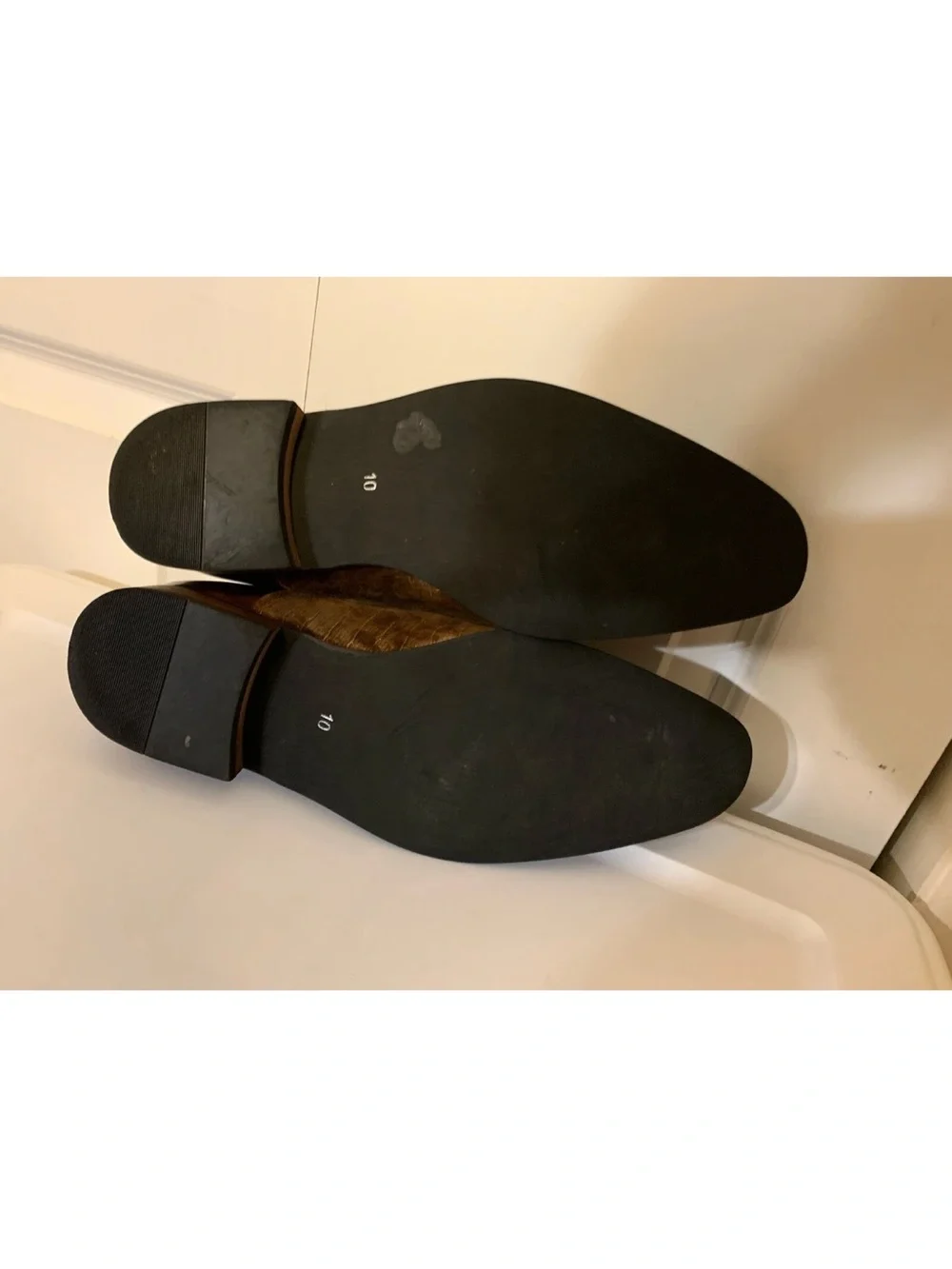 Amali Velvet Men's Sz 10 Slip‎ On Tuxedo Designer Dress Shoes Brown